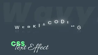 CRAZY wavy Text Effect in Html And CSS CSS Text Animation WebKitCoding