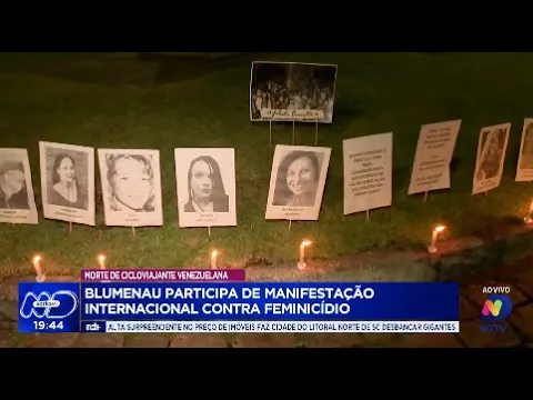 Blumenau se une a manifestação internacional contra feminicídio