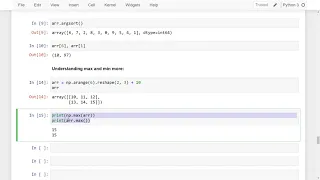 08 - How to use max min argmax argmin argsort maximum minimum functions NumPy English