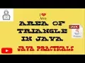 Area of Triangle in java