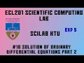 ECL201 Scientific computing lab Solution of Ordinary Differential Equations Exp 5 Part 2
