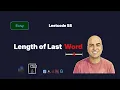 Length of Last Word - LeetCode 58 O 1 Space Backward Scan Java Python