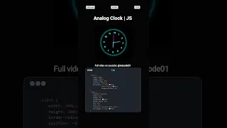Analog Clock with HTML CSS JavaScript MZCode01