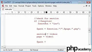 PHP Tutorials Dynamic pages Update