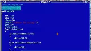 Toggle Case in C programming