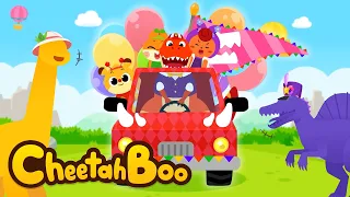 [🎉NEW] Zoomy zoomy, Honk Honk! Let’s Ride a Cool Dino Car! 🦖🚗 | Dinosaurs for Kids | #Cheetahboo