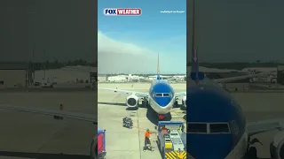 Wildfire Smoke Engulfs the Sky Over the Spokane International Airport