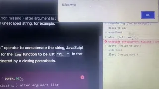 Syntax error missing in JavaScript VM185 1 Uncaught SyntaxError missing after argument list