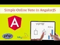 Simple Online Voting system using AngularJS PHP and MySQL