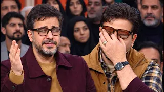 لحظات مؤثرة   بكاء وخشوع القارئ حامد شاكرنجاد أثناء تلاوة المتسابقين دندنها