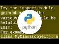 Getting attributes of a class