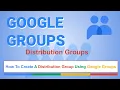 Creating a distribution group using Google Groups