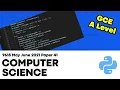 9618 May June 2021 Paper 41 Solved Python included Evidence file