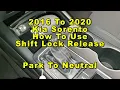 Kia Sorento How To Use Shift Lock Release Park To Neutral 2016 2017 2018 2019 2020 3rd Gen