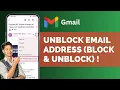 How to Unblock an Email Address in Gmail Block and Unblock