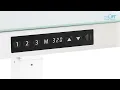 Seville Classics airLIFT Electric Sit-Stand Desk with Tempered Glass Top Reset