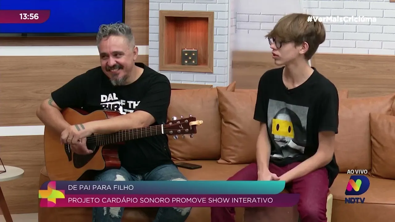 Pai e filho se unem em projeto musical chamado 'Cardápio Sonoro'