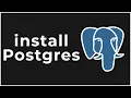 Install Set up PostgreSQL Simple and Easy