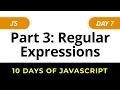 HackerRank 10 Days of JavaScript Solutions Regular Expressions - Part 3 Day 7