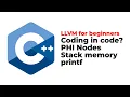 LLVM IR C API PHI Nodes stack memory and printf