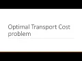Linear Programming Operations Research - Optimal transport problem solved using python
