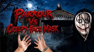 Parkour vs Creepy face mask (Real life escape pov)