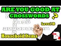 crosswords about household items pdf - level B Vocabulary