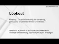 Lookout Meaning
