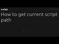 How to get current script path