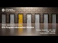 CFA Information Session Sept 20 2022