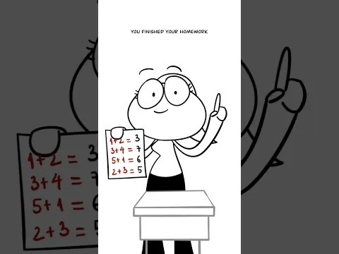 Download MP3 How To Finish Homework In 1 Second 😜 (Animation Meme) Aud: @im_siowei #shorts