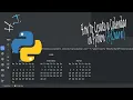 How to Create a Calendar in Python PyCharm