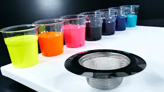 Pour Painting with a Drain Strainer - Fluid Art with Acrylic Paints