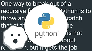 Breaking out of a recursive function