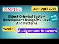 NPTEL Object Oriented System Development Using UML Java Week 0 Assignment Answers Jan Apr 2026