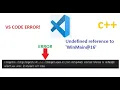 undefined reference to WinMain 16 error in VS Code Solution