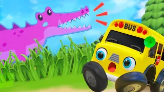 Wheels On The Bus Go To Town | Rescue The Bus | Nursery Rhymes & Kids Songs - Baby Car Songs TV