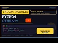Python Modules Standard Library in 10 Minutes Beginner Guide