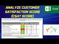 How to Analyze Customer Satisfaction survey data CSAT Score in Excel Pivot Table