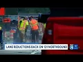 Lane reductions back on 131 northbound