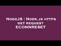 NodeJS Node js https get request ECONNRESET