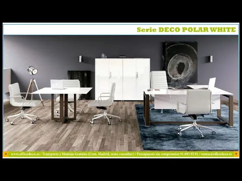 Download MP3 Muebles de oficina en cristal Deco Polar White