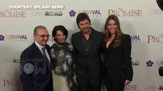 Christian Bale Wife Sibi Blazic Twinning At The Promise Premiere Oscar Isaac Charlotte Le Bon