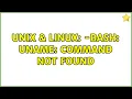 Unix Linux - bash uname command not found