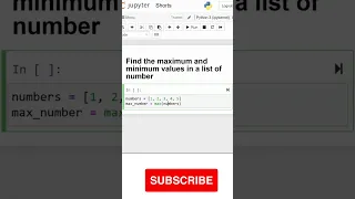 Python - Find the Maximum and Minimum Value in a List of Numbers