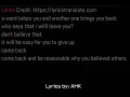 AHK: Ramy Sabry - Kelma (English Subtitles) / رامى صبرى - كلمة  (Lyrics by AHK)