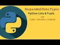 Sequential Data Type Lists Tuples codewithjon