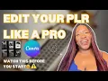 How to Edit PLR eBooks Templates using Canva FREE EASY