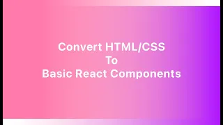Convert HTML CSS to React Component