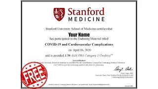 free cme accredited certificates by stanford medical school online webinars by stanford medicine 